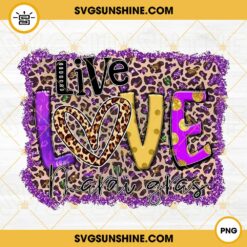 Live Love Mardi Gras PNG, Leopard Print Mardi Gras PNG Sublimation Design