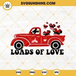 Loads Of Love SVG, Mickey Mouse Truck Heart SVG, Mickey Valentines SVG PNG DXF EPS