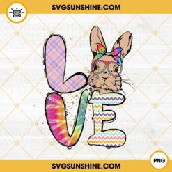 Love Bunny PNG, Rabbit PNG, Easter Day PNG Sublimation Design