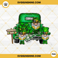 Lucky Gnomes Truck PNG, Irish Gnome PNG, Cute St Patricks Day PNG Sublimation