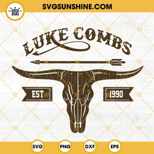 Luke Combs SVG, Combs Tour 2023 SVG, Cowboy SVG, Retro Western Country Music SVG PNG DXF EPS Cut Files