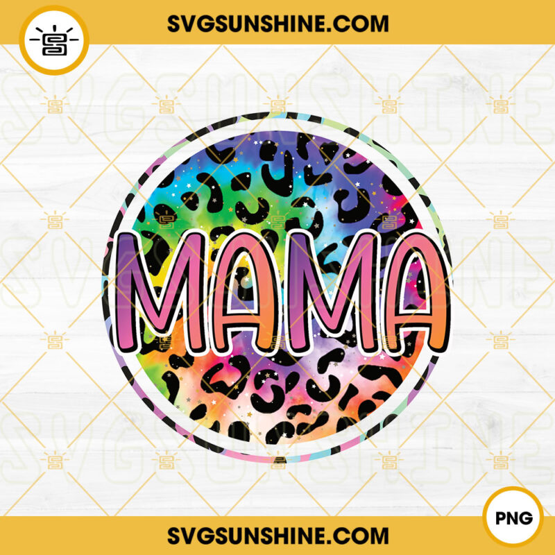 Ma Ma Leopard Lightning Bolt PNG, Mother Day Leopard PNG Digital Download