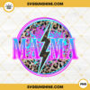 Mama Lightning Bolt Leopard Circle PNG, Mom PNG, Mama Retro PNG Digital Download