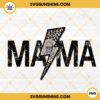 Mama Lightning Bolt Leopard Skull PNG, Mom Life PNG, Retro Mama PNG Sublimation