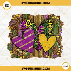 Mardi Gras Heart PNG, Leopard Print PNG, Fat Tuesday PNG, New Orleans PNG Sublimation File