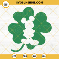 Mickey Clover SVG, Lucky Mouse SVG, Disney St Patricks Day SVG PNG DXF EPS Cut Files