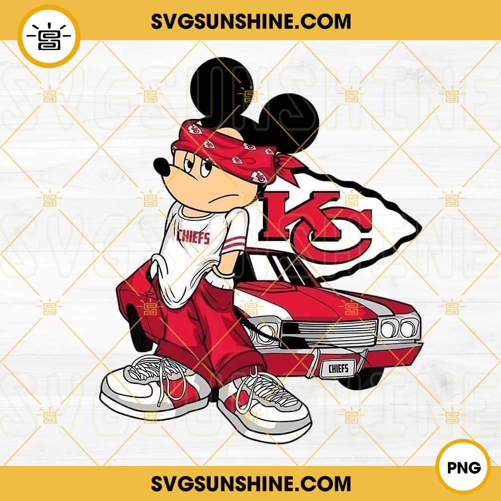 Kansas City Chiefs Gangster Micky Mouse svg eps dxf png file