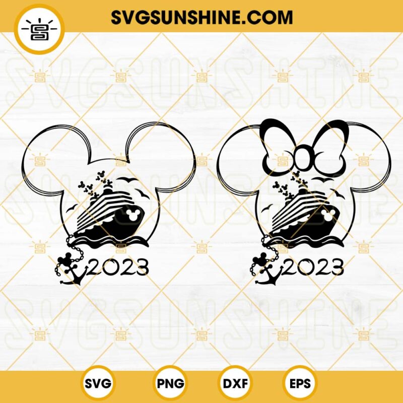 Mickey Minnie Cruise Ears 2023 SVG, Disney Trip 2023 SVG, Family Cruise ...