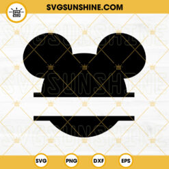 Mickey Monogram SVG, Mickey Mouse Head Shape SVG, Mickey Ears SVG PNG DXF EPS Files Cricut