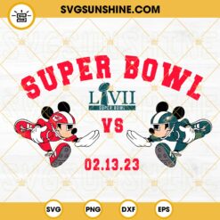 Mickey Mouse Super Bowl LVII 2023 SVG, Chiefs Vs Eagles SVG PNG DXF EPS Cricut