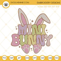 Mini Bunny Embroidery File, Cute Easter Embroidery Design