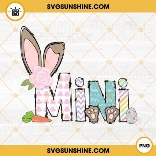 Mini Easter PNG, Mini Bunny PNG, Easter Mom PNG, Happy Easter PNG Digital Download