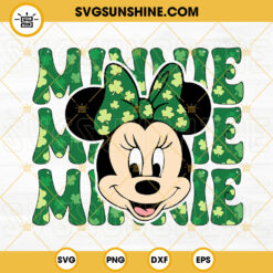 Minnie Leprechaun SVG, Retro Lucky SVG, Minnie Mouse St Patricks Day SVG PNG DXF EPS Cricut