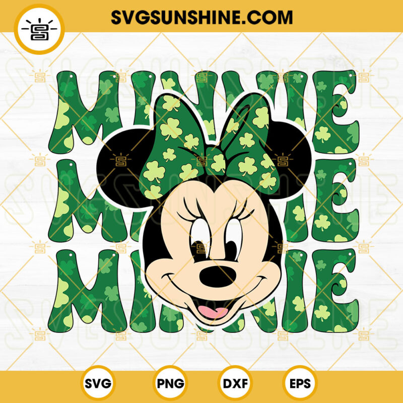 Minnie Leprechaun Svg Retro Lucky Svg Minnie Mouse St Patricks Day Svg Png Dxf Eps Cricut 