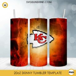 Kansas City Chiefs Tumbler Wrap PNG, Chiefs Football Team Tumbler Design PNG