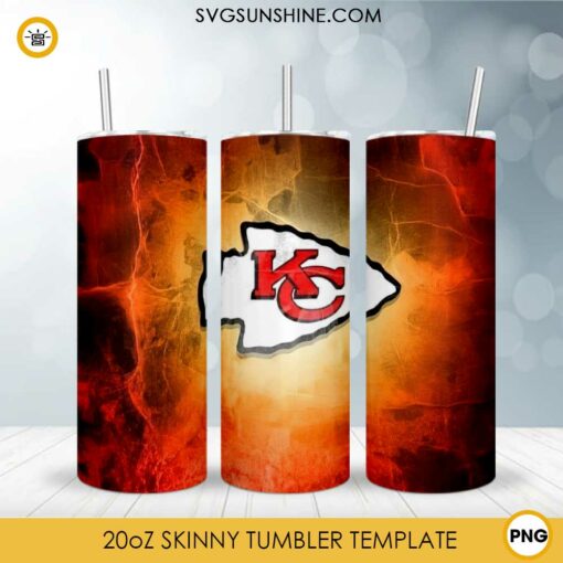 Kansas City Chiefs Tumbler Wrap PNG, Chiefs Football Team Tumbler Design PNG