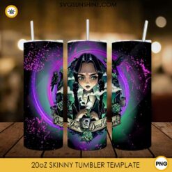 The Addams Family 20oz Skinny Tumbler PNG File Digital Download