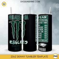 Philadelphia Eagles Energy 20oz Tumbler PNG Digital Download