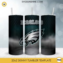 Eagles Skinny Tumbler Wrap PNG, Super Bowl 2023 Tumbler Design Files