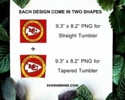 Kansas City Chiefs Football 20oz Tumbler Wrap, Super Bowl 2023 Tumbler Straight And Tapered PNG