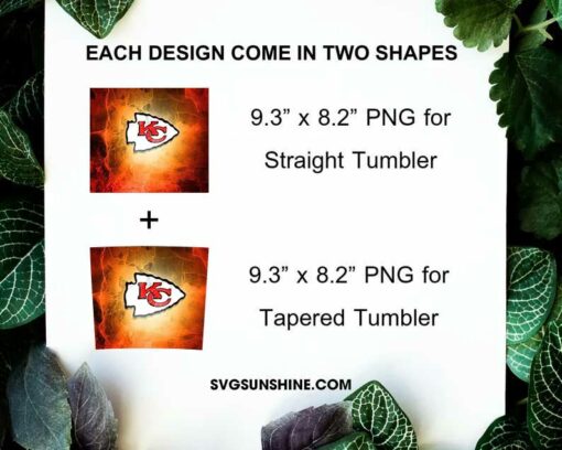 Kansas City Chiefs Tumbler Wrap PNG, Chiefs Football Team Tumbler Design PNG