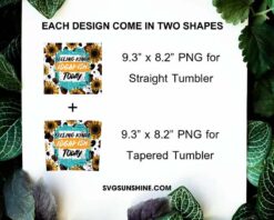 Feeling Kinda IDGAF Ish Today Skinny Tumbler Wrap, Sunflower Cow Print Tumbler Sublimation File
