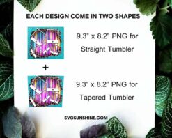 Photo Heart Aurora Glitter Tumbler Wrap Design, Aesthetic Photo Frame Tumbler Sublimation PNG