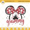 Minnie Mouse Grammy Embroidery Designs, Disney Family Embroidery Files