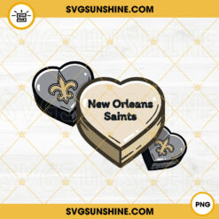 New Orleans Saints Conversation Hearts PNG, Saints Football Love PNG Sublimation Download
