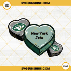 New York Jets Conversation Hearts PNG, Jets Football Love PNG Sublimation Download