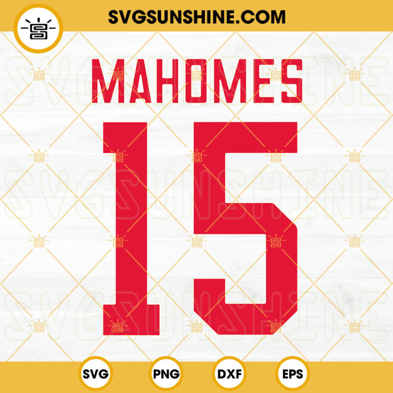 Patrick Mahomes SVG, Mahomes Number 15 SVG, Kansas City Football SVG