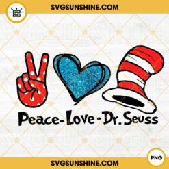 Dr Seuss Day Heart PNG, Love To Read PNG, Read Across America PNG