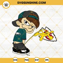 Philadelphia Eagles Calvin Peeing On Chiefs SVG, Funny Super Bowl SVG PNG DXF EPS