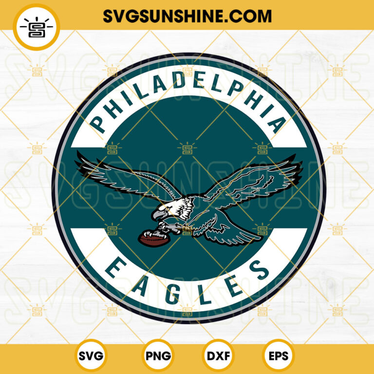 Philadelphia Eagles Vintage Logo SVG, Eagles Circle Logo SVG, Philly