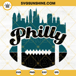Philly SVG, Philadelphia SVG, Philadelphia Skyline Football SVG PNG DXF EPS Cutting Files
