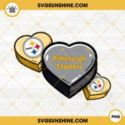 Pittsburgh Steelers Conversation Hearts PNG, Steelers Football Love PNG Sublimation Download