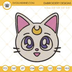 Artemis Sailor Moon Embroidery Files, Anime Embroidery Designs Digital Download