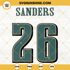Sanders 26 SVG, Miles Adam Sanders SVG, Football Mascot SVG, Philadelphia Eagles SVG PNG DXF EPS Cricut