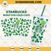 Shamrock Starbucks Wrap SVG, Leprechaun Hat SVG, St Patricks Day Coffee SVG PNG DXF EPS Files