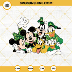 Disney St Patricks Day SVG, St Patricks Day Mickey And Friends SVG PNG DXF EPS Cricut