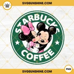 Starbucks Coffee Mickey Minnie PNG, Disney Starbucks PNG, Valentine Coffee PNG