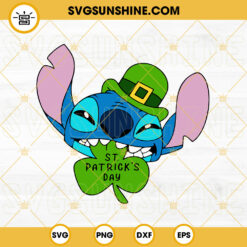 St Patricks Day Stitch SVG, Leprechaun SVG, Lilo And Stitch SVG, Disney St Patricks Day SVG PNG DXF EPS Cut Files