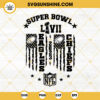 Super Bowl Eagles Vs Chiefs 2023 SVG, Sunday Football American Flag SVG, Super Bowl LVII SVG PNG DXF EPS