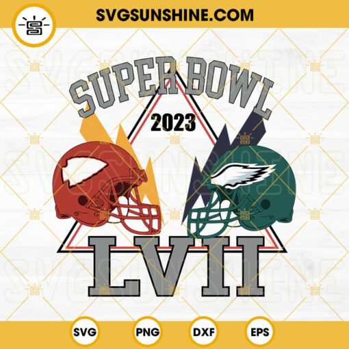 Super Bowl LVII 2023 SVG, Chiefs Vs Eagles SVG, SuperBowl 57 SVG