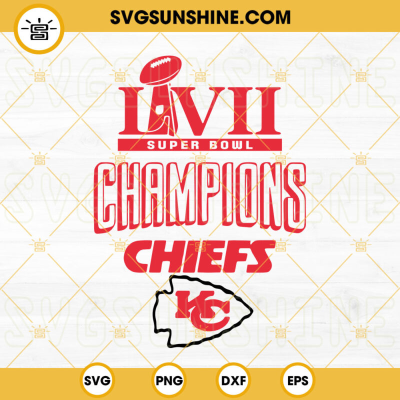 Super Bowl Lvii Champions Kansas City Chiefs Svg Png Dxf Eps Cricut