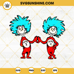 Thing One And Thing Two SVG, Thing 1 Thing 2 SVG, Dr Seuss SVG PNG DXF EPS Cricut