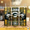 This Girl Loves Green Bay Packers 20oz Skinny Tumbler Wrap, Packers Football Glitter Tumbler Sublimation Design