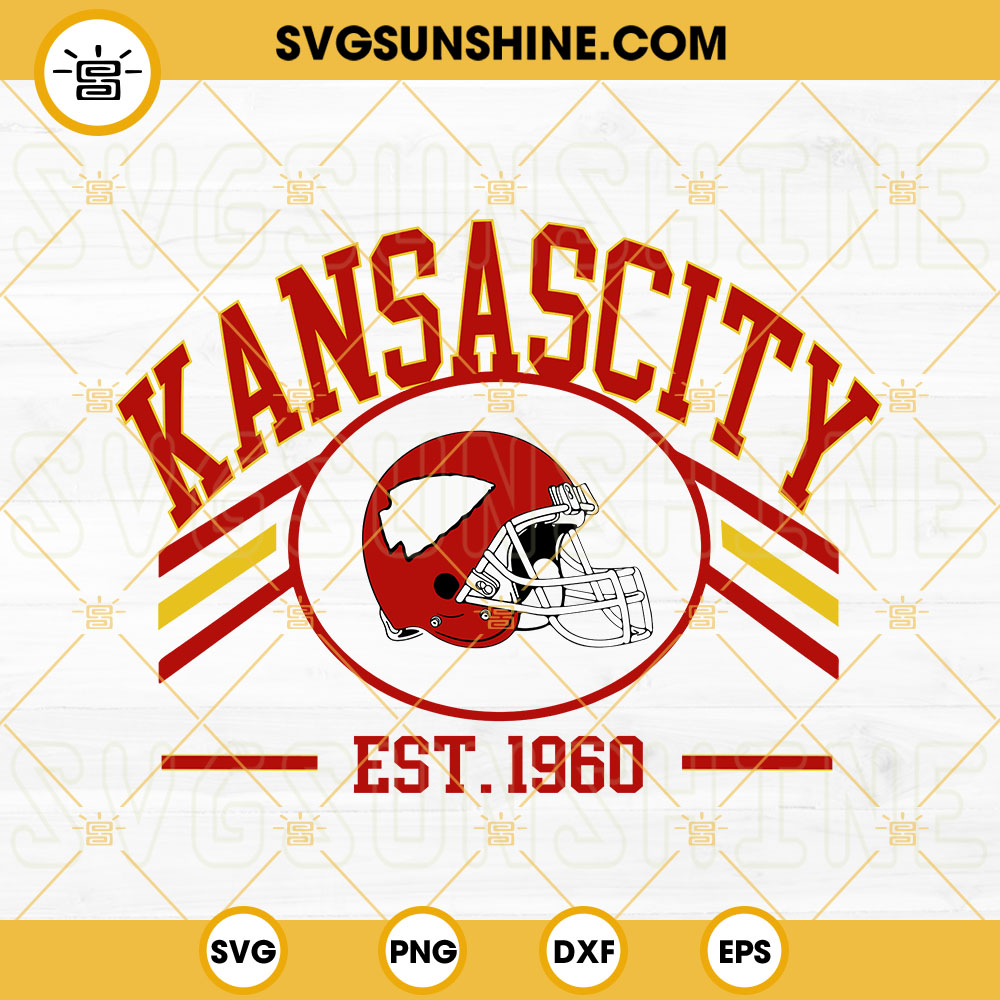 Vintage Kansas City Chiefs Football 1960 SVG File For Cricut