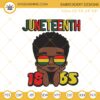 Black Boy Juneteenth 1865 Embroidery Designs, Free Ish Since 1865 Embroidery Files