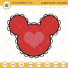 Mickey Mouse Head Valentine Embroidery Design File